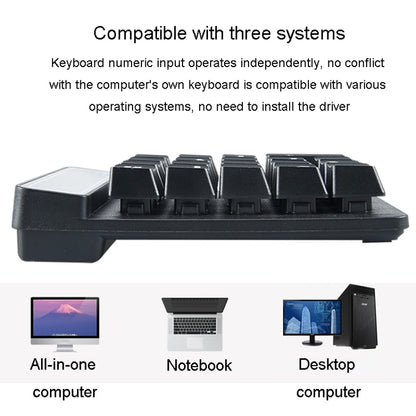 K6 19 Key Mini Wireless Bluetooth Digital Keyboard Suspended Mechanical Universal Keypad 4.0, K6 (Black)