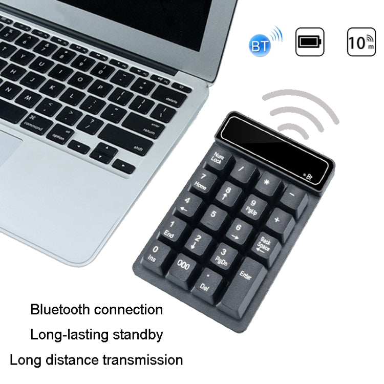 K6 19 Key Mini Wireless Bluetooth Digital Keyboard Suspended Mechanical Universal Keypad 4.0, K6 (Black)
