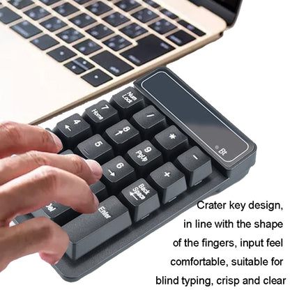K6 19 Key Mini Wireless Bluetooth Digital Keyboard Suspended Mechanical Universal Keypad 4.0, K6 (Black)