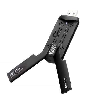 AX5400M 2.4G/5G/6G WIFI 6E Standard USB 3.0 Network Card WIFI Transmitter Receiver, Black, Red