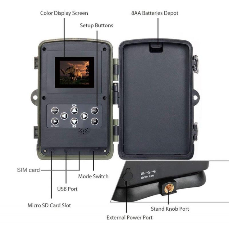 2.7K Outdoor Tracking Camera Infrared Night Vision Monitoring Hunting Camera, HC-810A