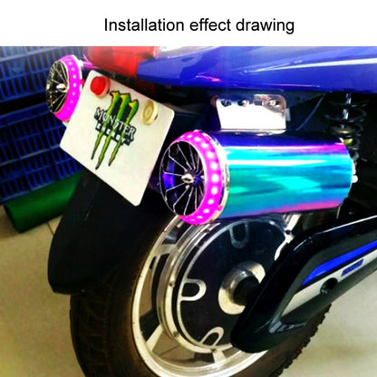Motorcycle Subwoofer Color-Coated Audio Exhaust Pipe Simulator, 12V