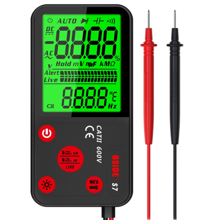 BSIDE ADMS7 Smart Thin Digital Multimeter Counts DC AC Voltmeter, Standard Charging Model, Charging Model With Tool Package