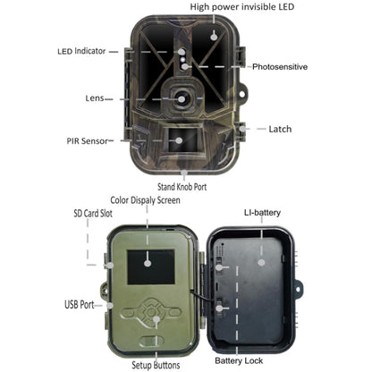 50MP+4K Outdoor Rain Fog Prevention Infrared Tracking Hunting Camera With EU Plug Adapter, HC-940A-Li
