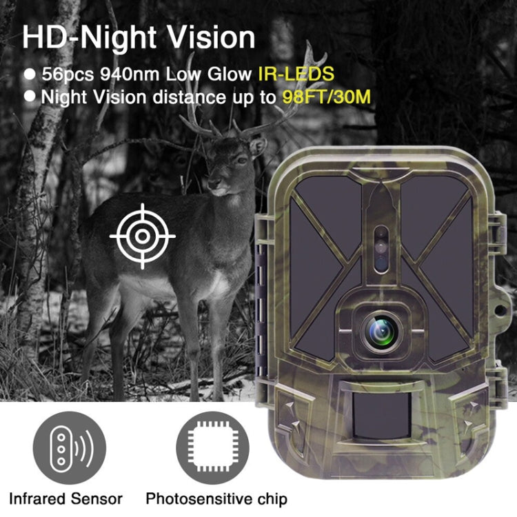 50MP+4K Outdoor Rain Fog Prevention Infrared Tracking Hunting Camera With EU Plug Adapter, HC-940A-Li