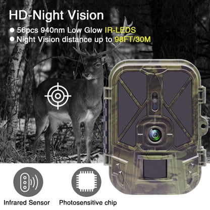 50MP+4K Outdoor Rain Fog Prevention Infrared Tracking Hunting Camera With EU Plug Adapter, HC-940A-Li