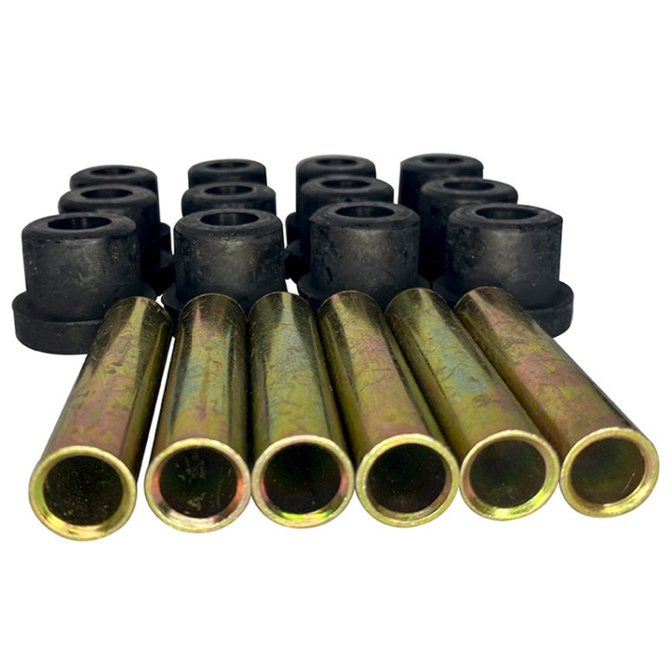 Golf Cart Front And Rear Steel Plate Rubber Sleeve Iron Sleeve Kit Leaf Spring Bushings, Iron Sleeve, Rubber Sleeve