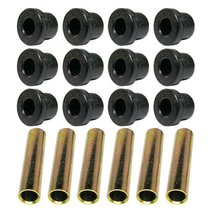 Golf Cart Front And Rear Steel Plate Rubber Sleeve Iron Sleeve Kit Leaf Spring Bushings, Iron Sleeve, Rubber Sleeve