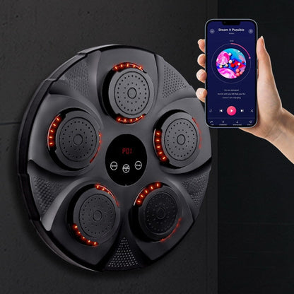 Bluetooth Music Boxing Machine Boxing Fitness Trainer Wall Hanging Sanda Sandbag, Red Light Black, Red Light White