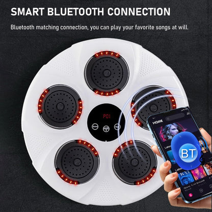 Bluetooth Music Boxing Machine Boxing Fitness Trainer Wall Hanging Sanda Sandbag, Red Light Black, Red Light White