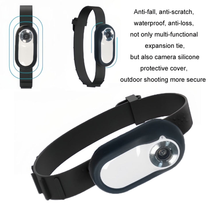 Magnetic Thumb Camera Portable HD Camera For Outdoor Cycling, Standard+Pet Silicone Collar