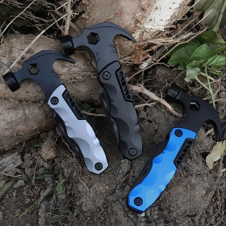 Multifunctional Life-saving Claw Hammer Car Survival Tools Foldable Outdoor Tool Hammer, Red, Black, Gray