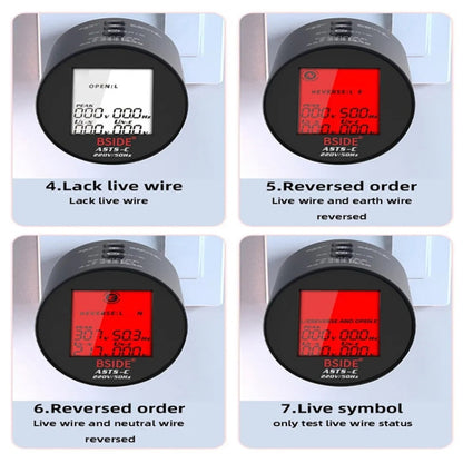 BSIDE ASTS Circuit Analyzer Plug Power Tester, US Plug, EU Plug, UK Plug