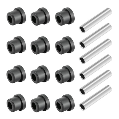 For EZGO TXT Golf Cart Steel Plate Rubber Sleeve Iron Sleeve Kit, 12pcs Rubber Sleeve+ 6pcs Iron Sleeve