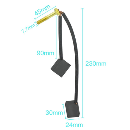 2pcs /Set For Club Car / EZGO Golf Cart 3.3 Motor Carbon Brushes, Carbon Brush, Carbon Brush Contains Hardware Bag