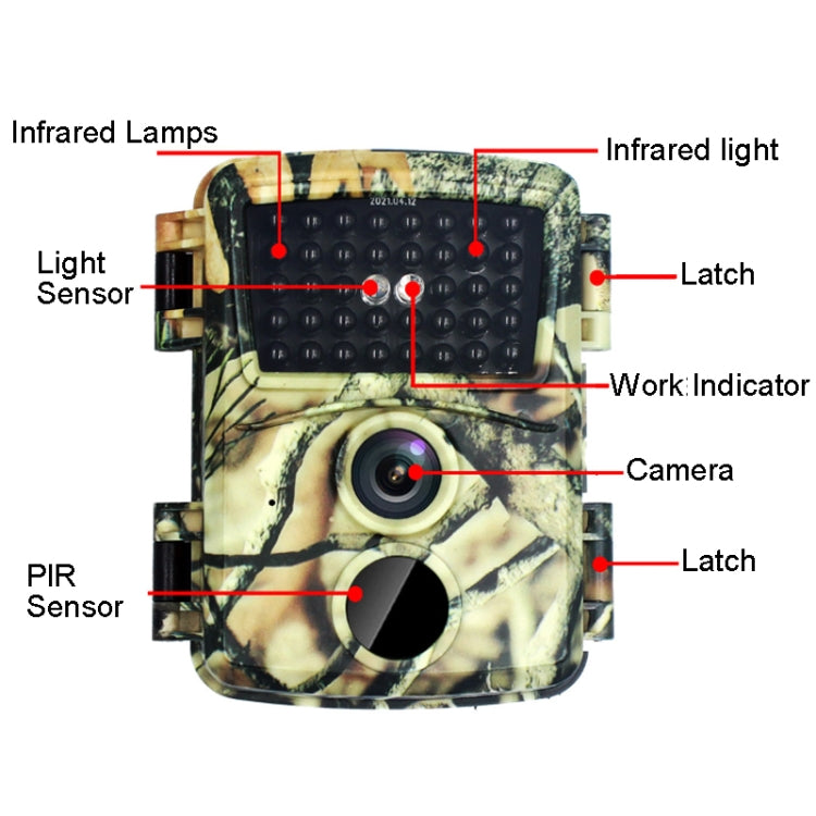 PR600C 20MP 1080P HD Infrared Camera Outdoor Hunting Camera 38 Infrared Light Monitoring Camera, PR600C
