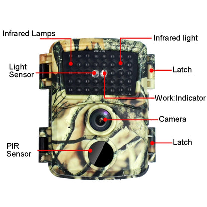 PR600C 20MP 1080P HD Infrared Camera Outdoor Hunting Camera 38 Infrared Light Monitoring Camera, PR600C