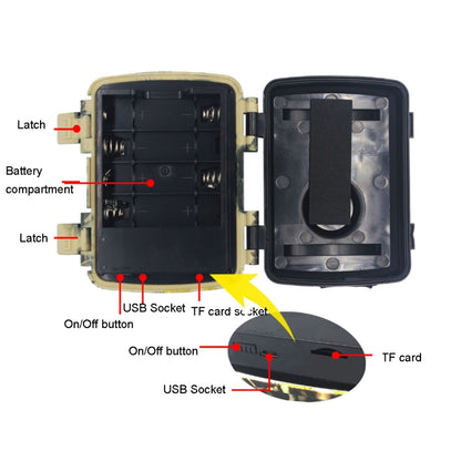 PR600C 20MP 1080P HD Infrared Camera Outdoor Hunting Camera 38 Infrared Light Monitoring Camera, PR600C