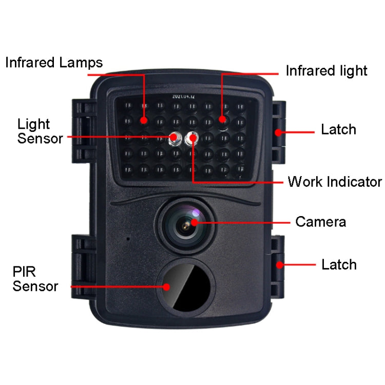 PR600B 20MP 1080P HD Infrared Camera Outdoor Hunting Camera 38 Infrared Light Monitoring Camera, PR600B