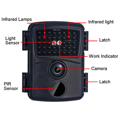 PR600B 20MP 1080P HD Infrared Camera Outdoor Hunting Camera 38 Infrared Light Monitoring Camera, PR600B
