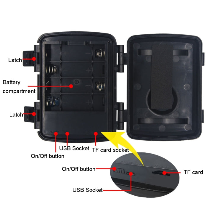 PR600B 20MP 1080P HD Infrared Camera Outdoor Hunting Camera 38 Infrared Light Monitoring Camera, PR600B
