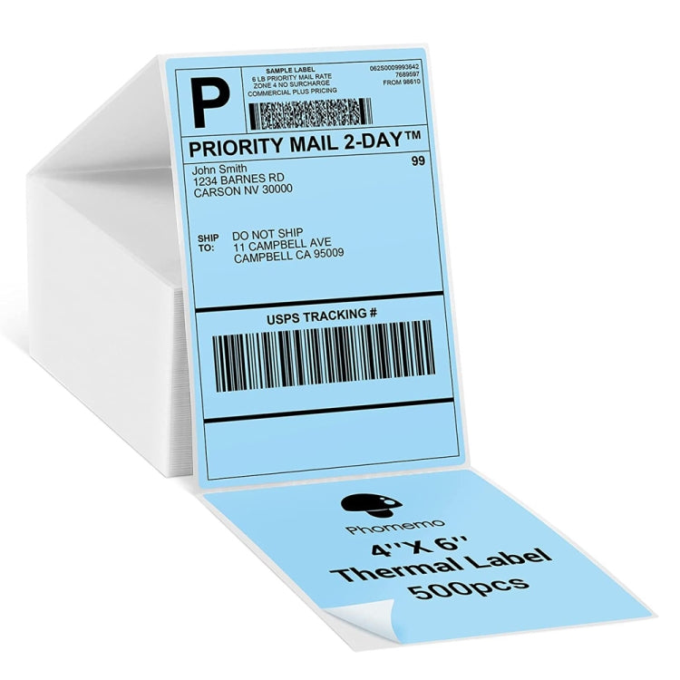500sheets 4×6 Inch Stickers Thermal Label Paper For Phomemo PM-246S / PM-241BT / D520BT, Folding White, Folding Rose Red, Folding Pink, Folding Light Blue, Folding Purple, Folding Yellow, Roll Paper White