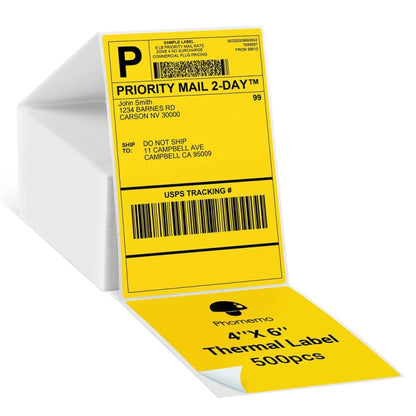 500sheets 4×6 Inch Stickers Thermal Label Paper For Phomemo PM-246S / PM-241BT / D520BT, Folding White, Folding Rose Red, Folding Pink, Folding Light Blue, Folding Purple, Folding Yellow, Roll Paper White