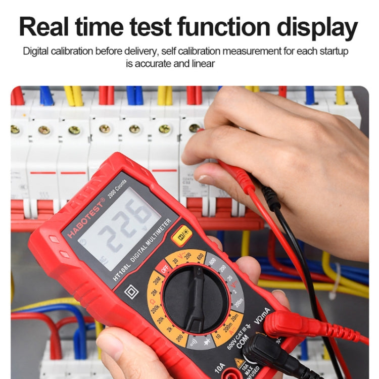 HT108L 600V 10A LCD Digital Multimeter DC Voltage Diode Frequency Multitester Current Tester, HT108L