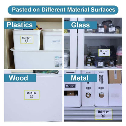 For Phomemo M110 / M200 100pcs /Roll 50x80mm Rainbow Frame White Self-Sticking Tag, 100pcs /Roll 50x80mm Rainbow Frame