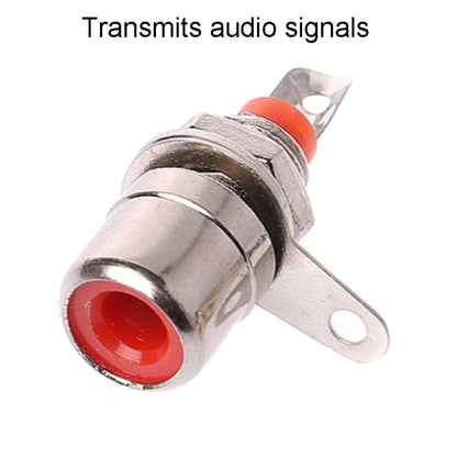 10pcs Small RCA Soldered Lotus Master AV Socket Audio Connector, Red