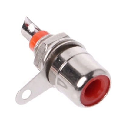 10pcs Small RCA Soldered Lotus Master AV Socket Audio Connector, Red