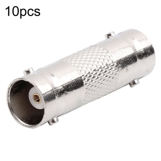 10pcs BNC Female To Female Straight Through Adaptor Surveillance Dual Pass-Through Connector, Female To Female