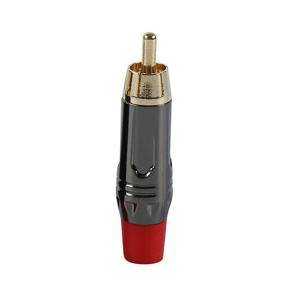 Pure Copper Soldered RCA Male Audio/Video Plug Assembled With AV Lotus Connector, Red