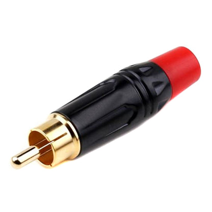 Pure Copper Soldered RCA Male Audio/Video Plug Assembled With AV Lotus Connector, Red
