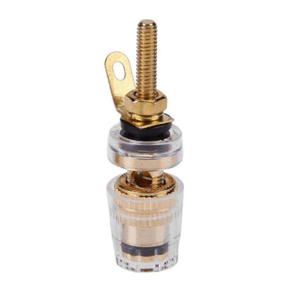 Medium Extended Transparent Terminal Block 4mm Banana Socket Audio Amplifier Junction Post, Medium Black