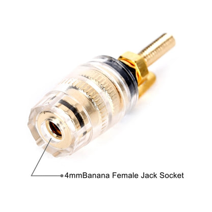 Medium Extended Transparent Terminal Block 4mm Banana Socket Audio Amplifier Junction Post, Medium Black