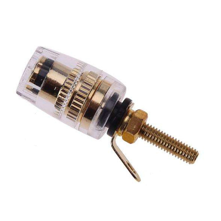 Medium Extended Transparent Terminal Block 4mm Banana Socket Audio Amplifier Junction Post, Medium Black