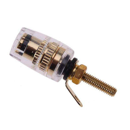 Medium Extended Transparent Terminal Block 4mm Banana Socket Audio Amplifier Junction Post, Medium Black
