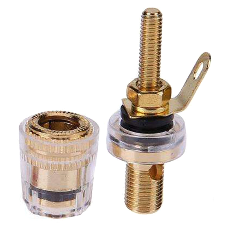 Medium Extended Transparent Terminal Block 4mm Banana Socket Audio Amplifier Junction Post, Medium Black