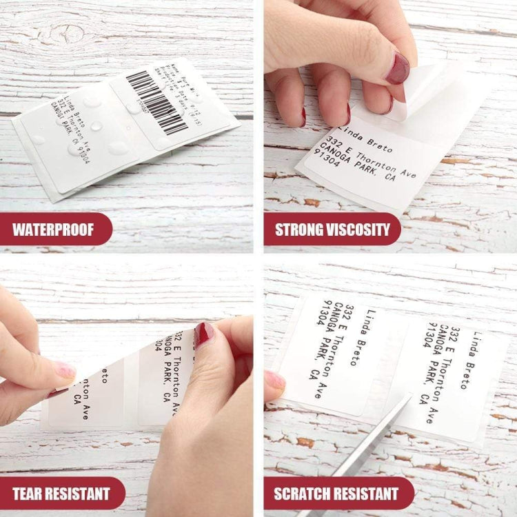 For Phomemo M110 / M200 300pcs /Roll 20x40mm Square Self-Adhesive Thermal Labels On White Background, 300pcs /Roll 20x40mm