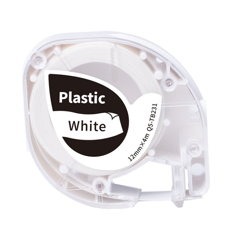 For Phomemo P12 / P12 Pro 12mm x 4m Consumables Label Ribbon, Black Word On White Thermal Paper, Black Word On White Synthetic Paper, Black Word On White Thermal Transfer, Black Word On Transparent Synthetic Paper