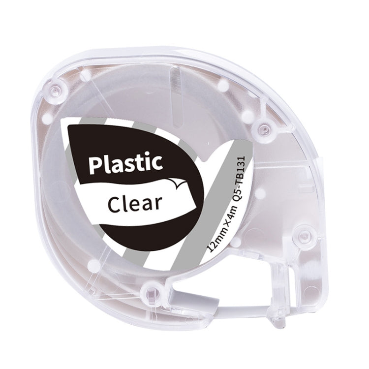For Phomemo P12 / P12 Pro 12mm x 4m Consumables Label Ribbon, Black Word On White Thermal Paper, Black Word On White Synthetic Paper, Black Word On White Thermal Transfer, Black Word On Transparent Synthetic Paper