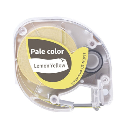 For Phomemo P12 / P12 Pro 12mm x 4m Consumables Label Ribbon, Black Word On White Thermal Paper, Black Word On White Synthetic Paper, Black Word On White Thermal Transfer, Black Word On Transparent Synthetic Paper