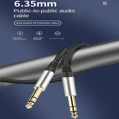 Audio Mixing Console Amplifier Drum Connection Cable 6.35MM Male To Male Audio Cable 28AWG OD4.0MM, 10m
