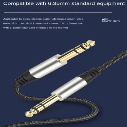 Audio Mixing Console Amplifier Drum Connection Cable 6.35MM Male To Male Audio Cable 28AWG OD4.0MM, 10m