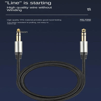 Audio Mixing Console Amplifier Drum Connection Cable 6.35MM Male To Male Audio Cable 28AWG OD4.0MM, 10m