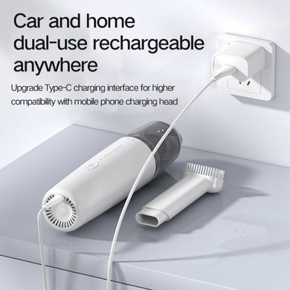 Mini Portable Detachable Wireless Handheld Powerful Car Vacuum Cleaner, Plastic Filter (White), Metal Filter (White), Plastic Filter (Black), Metal Filter (Black)