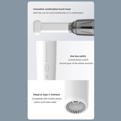 Mini Portable Detachable Wireless Handheld Powerful Car Vacuum Cleaner, Plastic Filter (White), Metal Filter (White), Plastic Filter (Black), Metal Filter (Black)