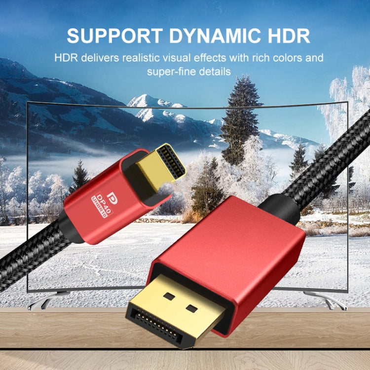 Version 2.1 Mini DP To DP Cable Monitor Computer Video Adapter Cable 30AWG OD6.3MM, 1m, 1.5m, 2m, 3m