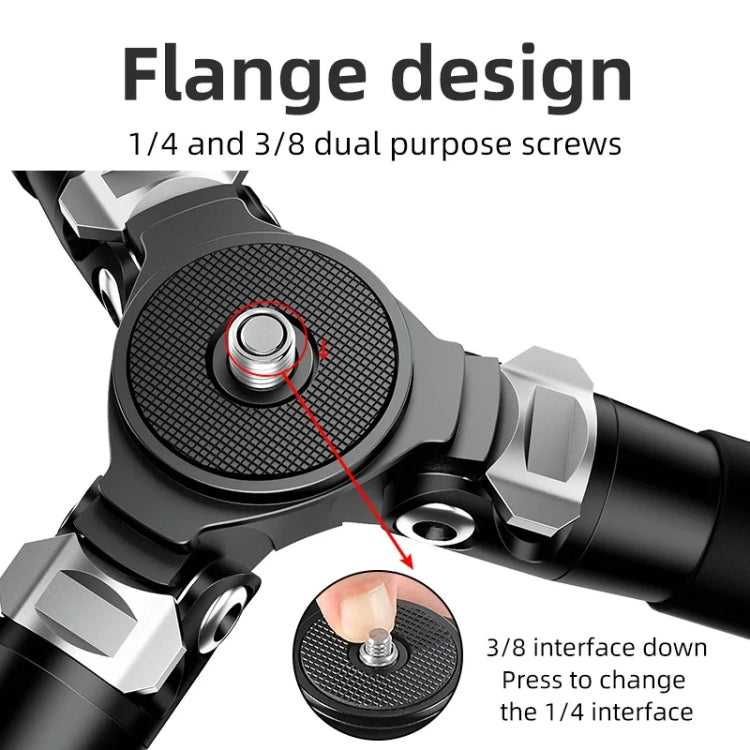 Carbon Fiber Portable Folding Tripod SLR Camera Low Gravity Center Gimbal Photography Bracket, BEXIN RC254, BEXIN RC254+LH-28